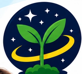 CosmoSprouts sprout and orbit logo